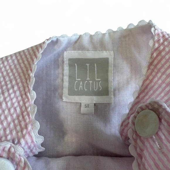 Lil Cactus Girls Dress Size 5T – Pink &‎ White Striped Vintage-Style Sundress - Picture 6 of 6